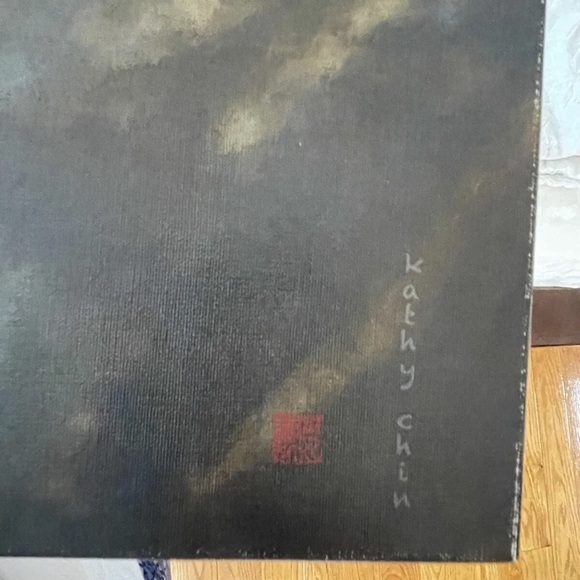 Kathy Chin Great Egret Bird Canvas Art Painting - Picture 4 of 4